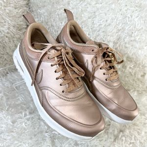 Nike Air Max Thea Rose Gold Leather Sneaker Women’s Size 7.5